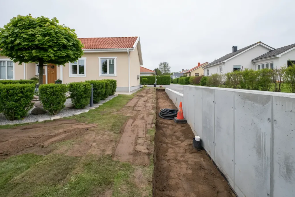 ombyggd k llare och dr nerad husgrund i h ljarp landskrona